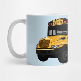 School bus cartoon illustration Mug